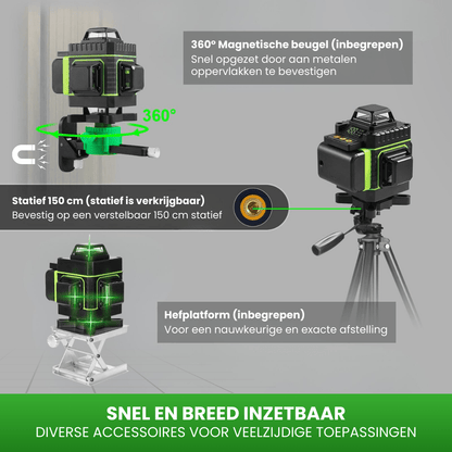 Professionele Bouwlaser - met 16 laserlijnen 4 x 360°